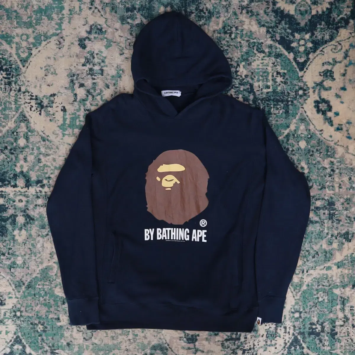 Bape 베이프 빅에이프 로고 후드티셔츠 후드티 네이비 L